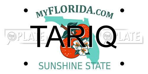 TARIQ Florida License Plate