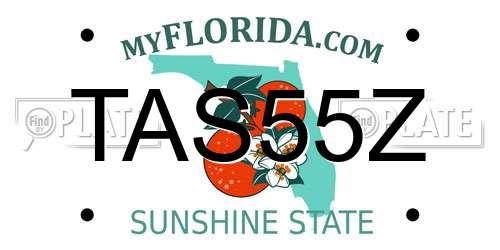 TAS55Z Florida License Plate