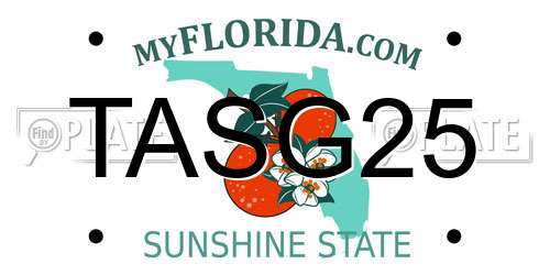 TASG25 Florida License Plate