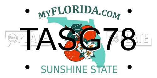 TASG78 Florida License Plate