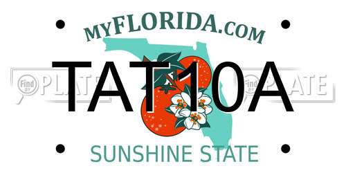 TAT10A Florida License Plate