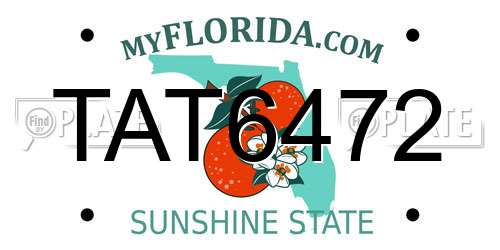 TAT6472 Florida License Plate
