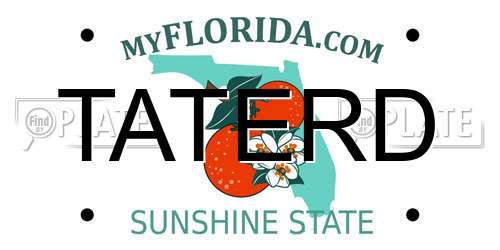 TATERD Florida License Plate