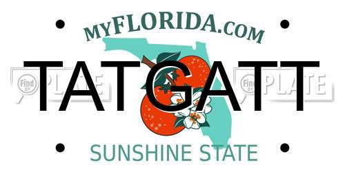 TATGATT Florida License Plate