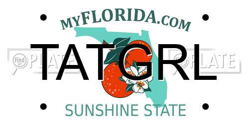 TATGRL Florida License Plate