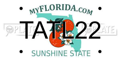 TATL22 Florida License Plate