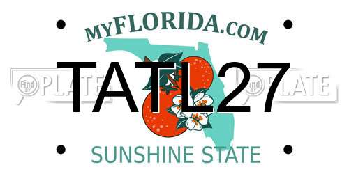 TATL27 Florida License Plate