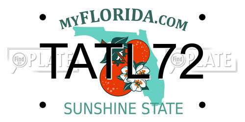 TATL72 Florida License Plate