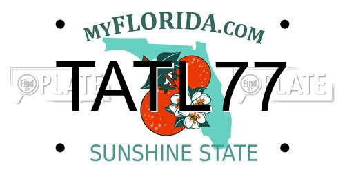 TATL77 Florida License Plate