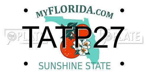 TATP27 Florida License Plate