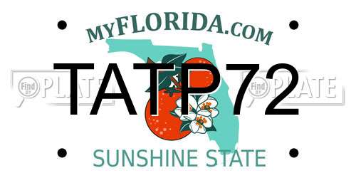 TATP72 Florida License Plate