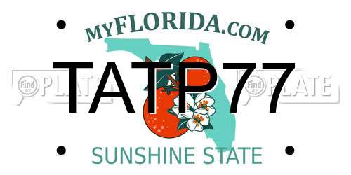 TATP77 Florida License Plate