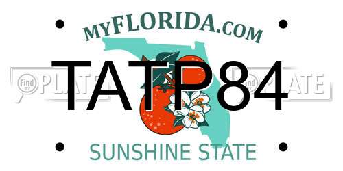 TATP84 Florida License Plate