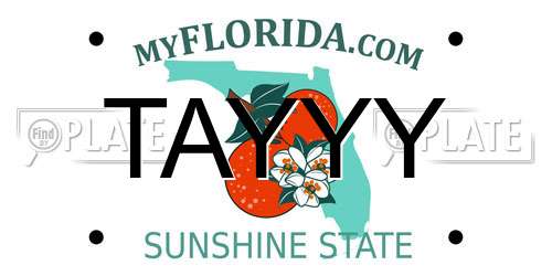 TAYYY Florida License Plate