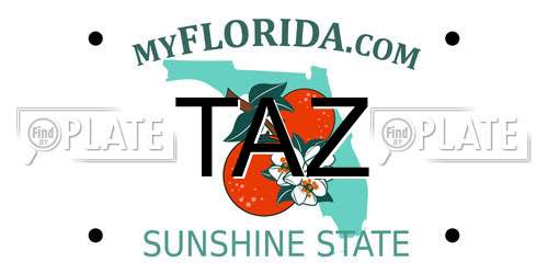 TAZ Florida License Plate