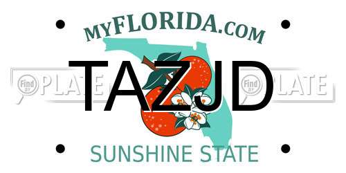 TAZJD Florida License Plate