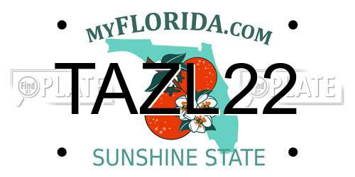 TAZL22 Florida License Plate