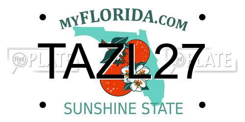 TAZL27 Florida License Plate