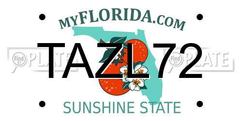 TAZL72 Florida License Plate