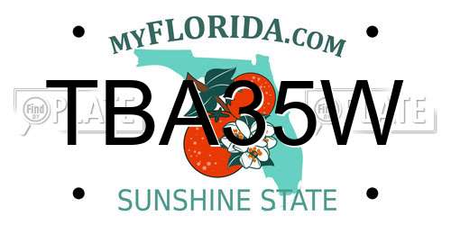 TBA35W Florida License Plate