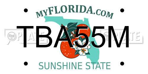 TBA55M Florida License Plate