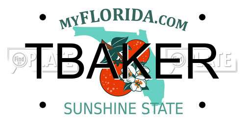 TBAKER Florida License Plate