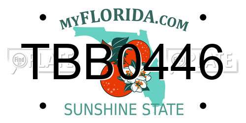 TBB0446 Florida License Plate
