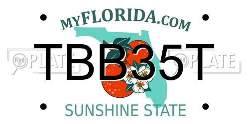 TBB35T Florida License Plate