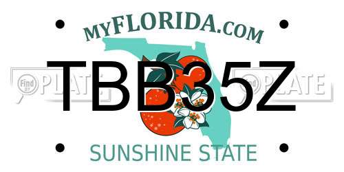 TBB35Z Florida License Plate