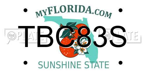 TBC83S Florida License Plate