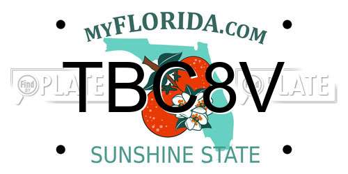 TBC8V Florida License Plate