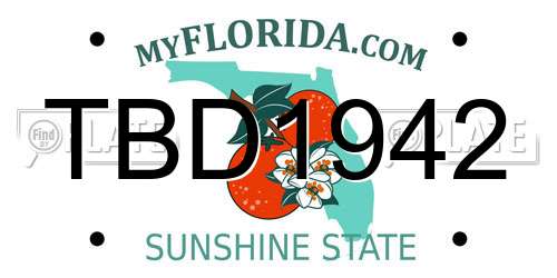 TBD1942 Florida License Plate