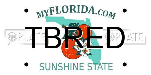 TBRED Florida License Plate