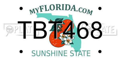 TBT468 Florida License Plate
