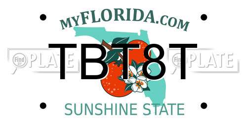 TBT8T Florida License Plate