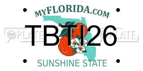 TBTI26 Florida License Plate