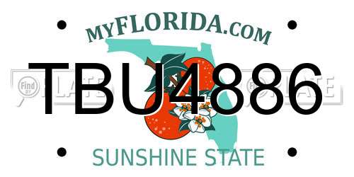 TBU4886 Florida License Plate