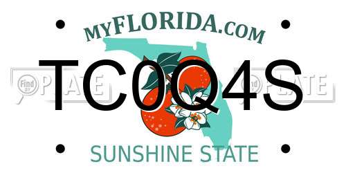 TC0Q4S Florida License Plate