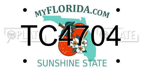 TC4704 Florida License Plate