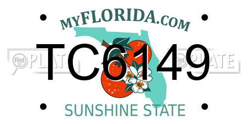 TC6149 Florida License Plate