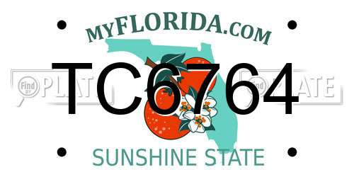 TC6764 Florida License Plate