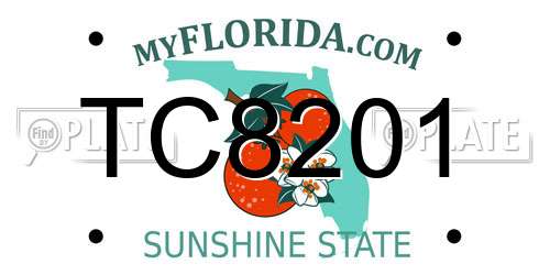 TC8201 Florida License Plate