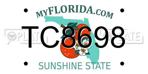 TC8698 Florida License Plate