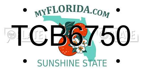 TCB6750 Florida License Plate