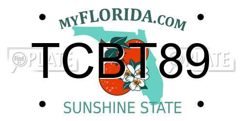 TCBT89 Florida License Plate