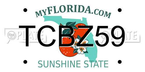 TCBZ59 Florida License Plate
