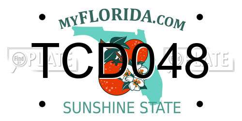 TCD048 Florida License Plate