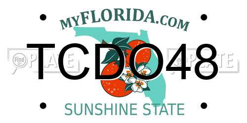 TCDO48 Florida License Plate