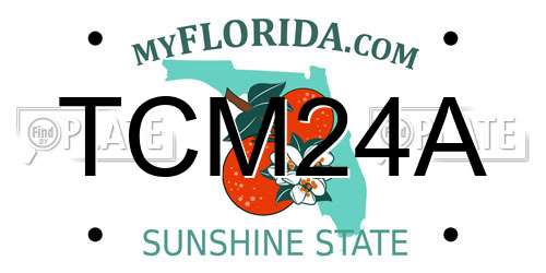 TCM24A Florida License Plate