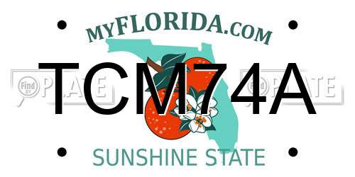 TCM74A Florida License Plate